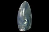 Free-Standing, Polished Blue and White Agate - Madagascar #140375-1